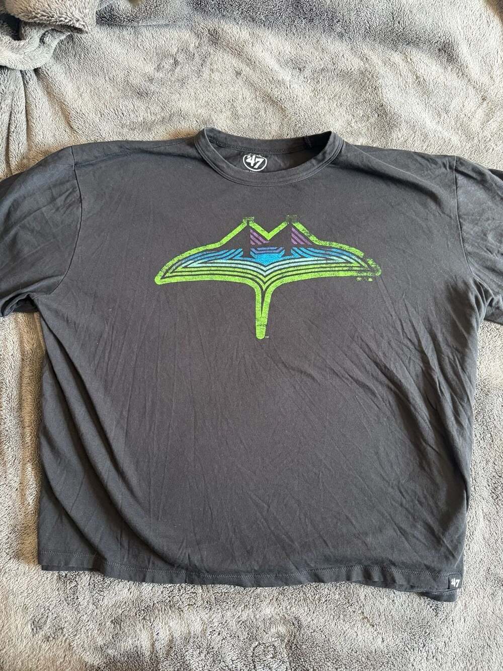 Tampa Bay Rays 47 Brand Black City Connect Skyray Logo T-Shirt XXL